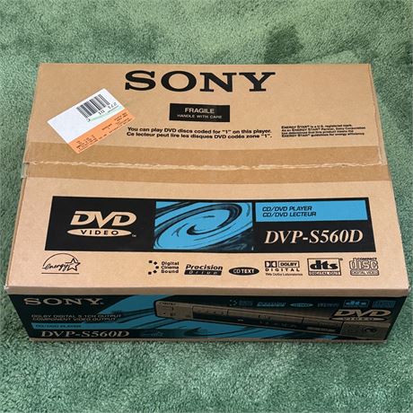 SEALED - Sony DVD/CD Player Model DVP-S560D