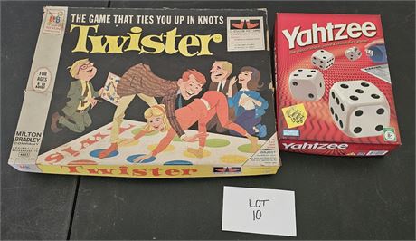 1966 Twister Game Original Box & Yahtzee