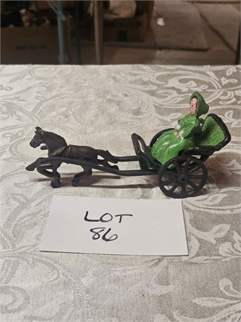 Vintage Cast Iron Horse Drawn Buggy