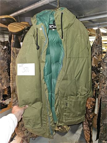 10X Forest Green Outdoor Coat SZ XL