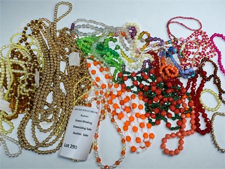 Beaded Necklace Costume Jewelry Lot