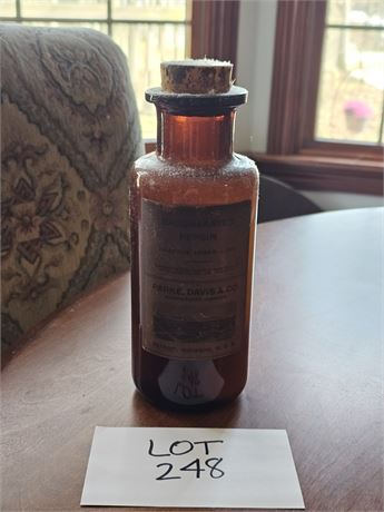 Parke-Davis Antique Saccharated Pepsin Powder Bottle