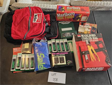 Mixed Phillip & Morris Lot- Marlboro, Basic, Backpack, Lighters & More