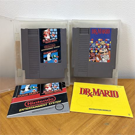 1985 Super Mario Bros; Duck Hunt and Dr. Mario NES Games