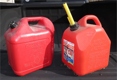 Two 5 Gallon Gas Cans