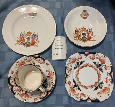 Winterton 1937 Coronation King George VI & Queen Elizabeth Plates