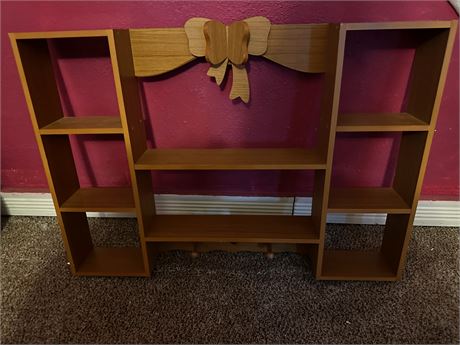 Wooden Knick Knack Shelf with Bow (2nd of set)