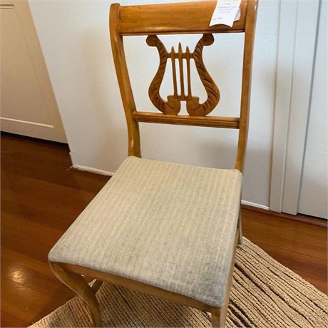 Duncan Phyfe Style Harp Back Dining Side Chair
