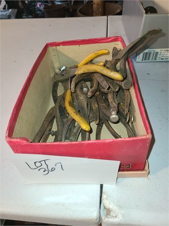 Box Full of Pliers/Needle Nose & More