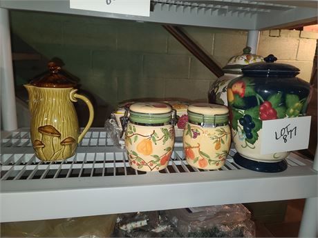 Kitchen Canisters & Storage Nonni, Temp-tations, Biscotti Jar(Chipped) & More