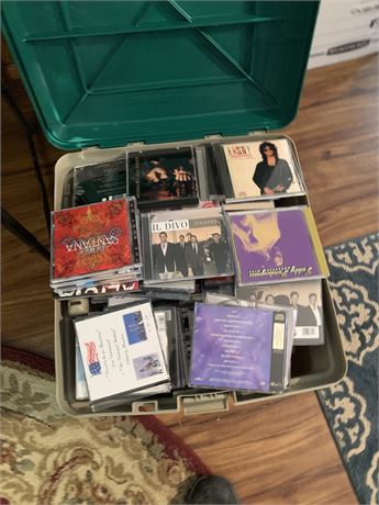 CD Lot in Plastic Storage Tote