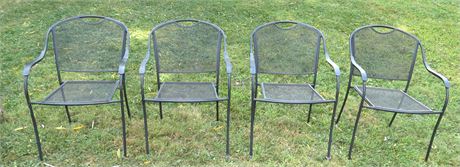 4 Metal Outdoor Chairs
