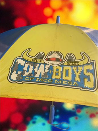 Kid's Umbrella Wild West Cowboys of Moo Mesa