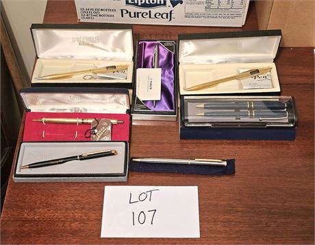 Mixed Writing Pen Lot- Parker, Crest, Futura & More