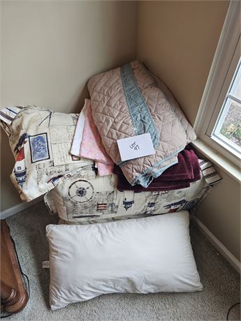 Mixed Pillow & Blanket: King Size & Standard Pillows and Mixed Size Blankets