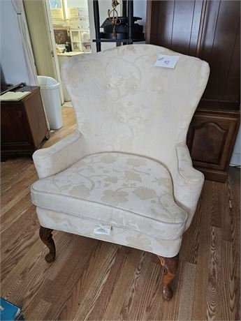 Cream Color Highback Livingroom Arm Chair