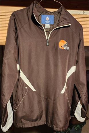 Reebok Cleveland Browns Vintage Jacket~ Medium On-Field 1/4 Zip