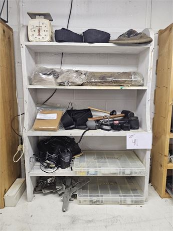 Shelf Cleanout- Hardware, Chargers, Scale, Straps & More