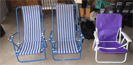 3 Beach Chairs