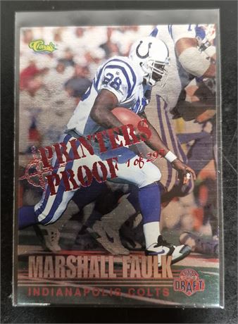Printers Proof Marshall Faulk Card