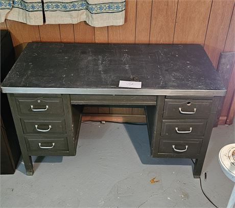 Vintage Army Green Office Desk