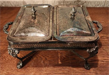 Silverplate Double Covered Chafing Dish