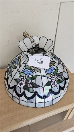 Stained Glass Floral Hanging Light