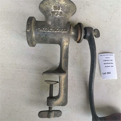 Antique Metal Universal Brand Manual Meat Grinder