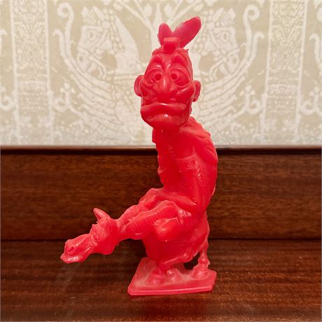 Original 1960s Louis Marx Nutty Mads "Chief" Lost Tepee Figure in Red