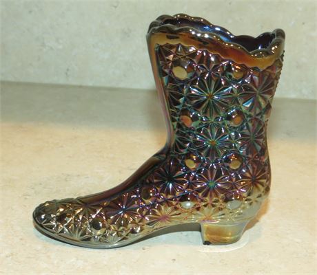 Fenton Carnival Glass Boot
