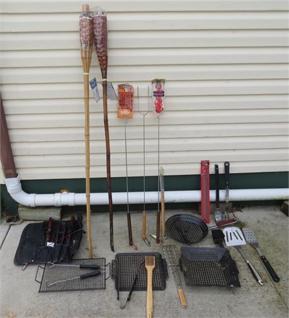 BBQ Cooking Tools, Campfire Cooking Tools, Tiki Torches