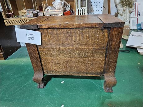 Antique Solid Wood Storage Bench