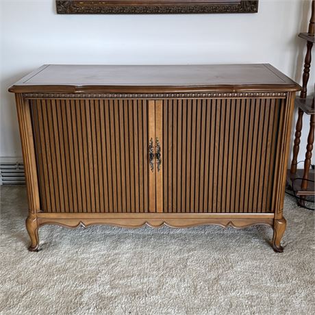 Mid Century Television Cabinet with Sliding Doors - 45 x 20.5 x 28.5"T