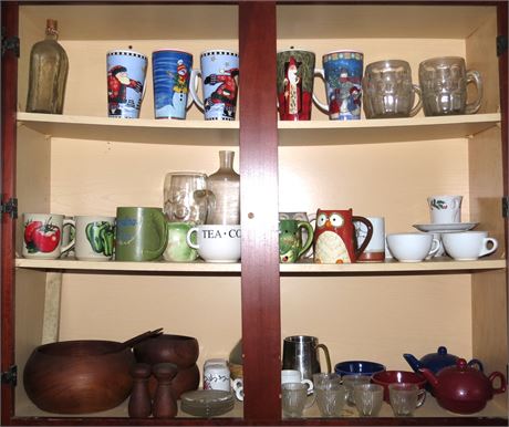 Kitchen Cabinet Cleanout: Mugs, Glasses, Teapots, etc
