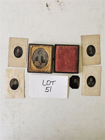 Mixed Tin Type Ladies Photos 1860's Era