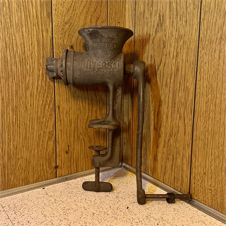 Old Universal No. 3 Table Mount Meat Grinder