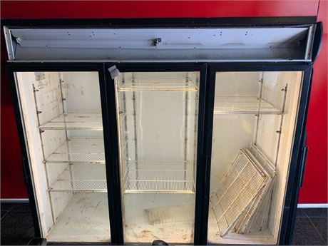 Commercial Three Door Glass Front Refrigerator/Cooler Unit