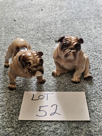 Ucagco Cermaic English Bull Dog Figurines