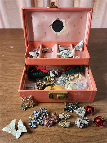 Jewelry Box w/Costume Jewelry