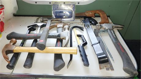 Assorted Tools: Hammers, Saws, Etc