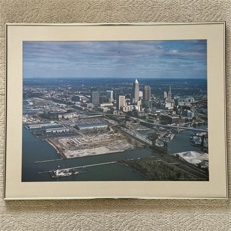 1993 Barry Howe Framed Cleveland Scene - 33" x 27"