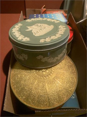 Vintage Collectible Metal Tin Lot Tin Match Holder