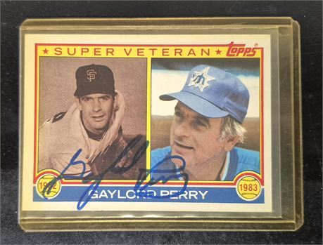 Gaylord Perry Autographed Cards