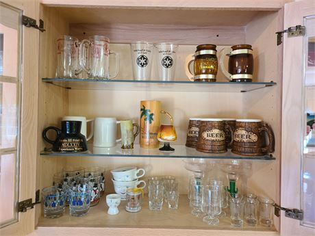 Kitchen Cupboard Spirits Cleanout: Steins/Shots/Mugs & More