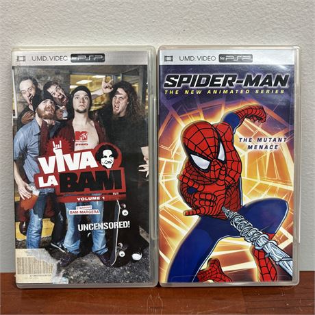 Vintage UMD Videos for PSP - Spider-Man and Viva La Bam Vol. 1