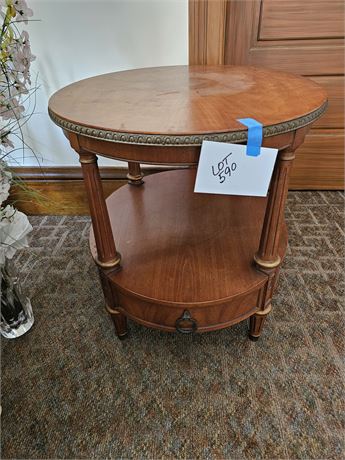 Henredon Oval Wood Side Table