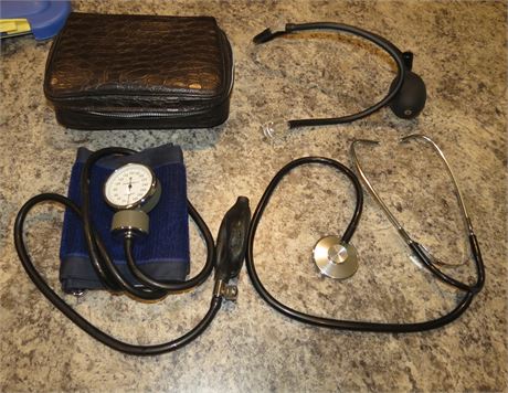 Blood Pressure Monitor, Stethoscope