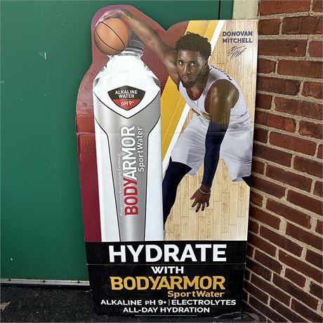 Life-Size Donovan Mitchell BODYARMOR SportWater Promotional Cutout