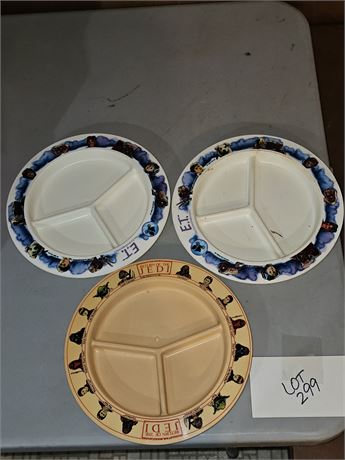 1983 Star Wars Childs Plastic Plate & 1982 ET Plastic Plates