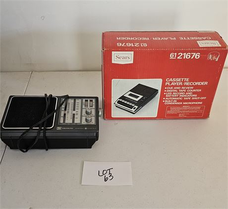 GE WB/AM/FM Radio & Sears Cassette Player/Recorder